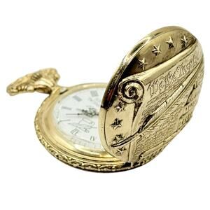 Vintage Gold 1987 U.S. Constitution Bicentennial Pocket Watch Collectible